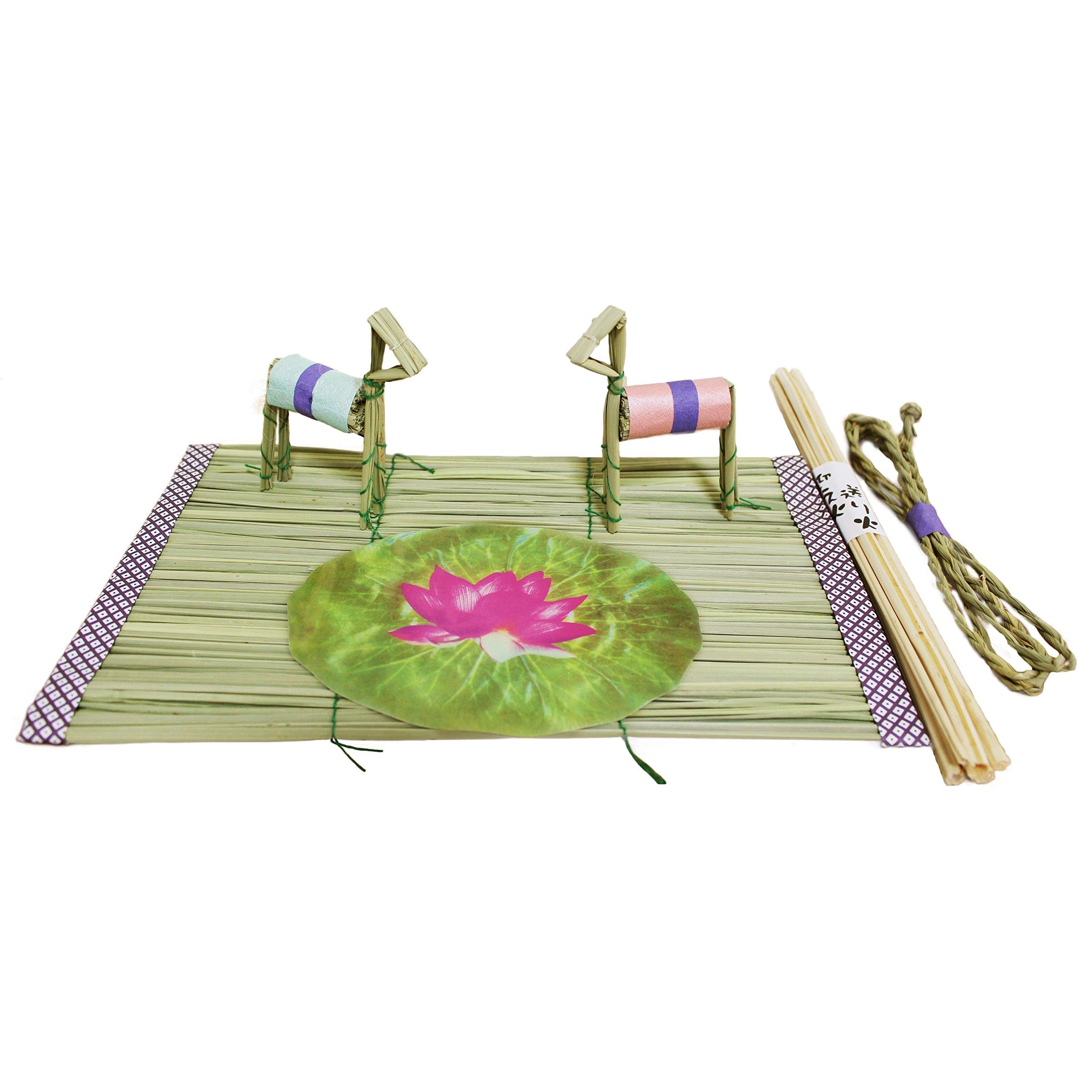 

Pet Buddhist Altar Accessories, Obon Decoration Set, Obon Spirit Horse Mini Obon (Set C, 8 Candles), Includes Photo Frame