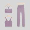 LULU Original Three-Piece Yoga Set: Beautiful Back Y/U-Shaped Vest & Quick-Dry, Breathable Nine-Point Pants for Women