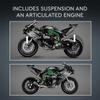 Technical Ninja H2R Motorcycle Building Blocks Set Collectible Block Kit for Boys Girls and Adults Motorcycle Scale Model