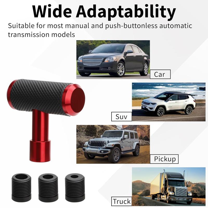 Car Manual Automatic Gear Shift Knob Lever No Button Design Universal Fit Most Auto Models Interior Modification Part
