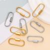 5Pcs Stainless Steel Gold U Shape Screw Locking Carabiner Clasp Connector DIY Necklace Bracelet Keychain Jewelry Making Supplies
