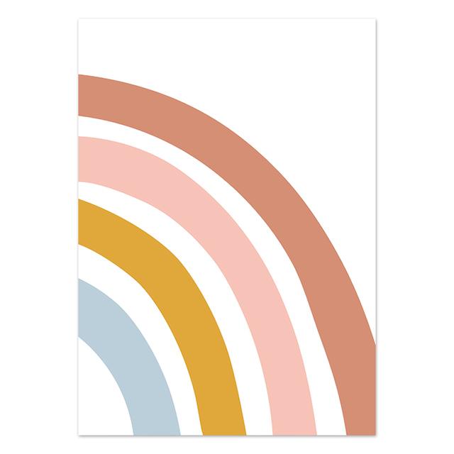 Nursery Wall Umělecká reprodukce Plakát s alpakou Rainbow Painting Sunshine Prints Dětské Boho Plakáty Nordic Wall Pictures for Baby Room Decor