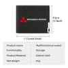 New Short Men Two -Fold Wallets Slim Card Holder For Mitsubishi Outlander Lancer L200 ASX Pajero Grandis Eclipse