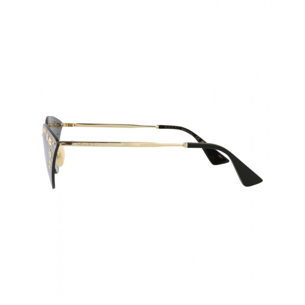 Gucci Cat Eye Frame Metal Sunglasses Gold Gold Silver