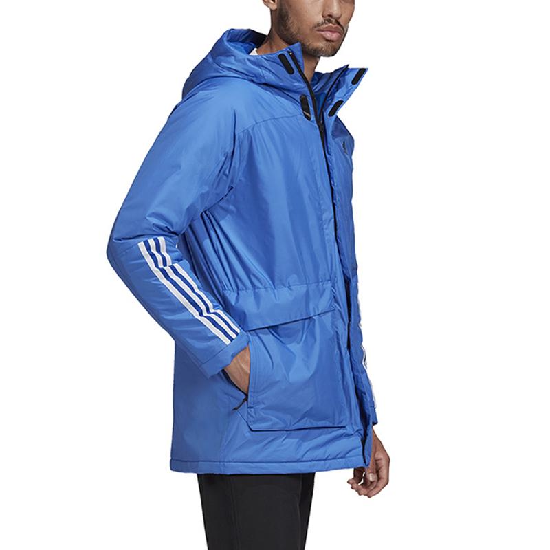 Adidas Puffer Jackets Men's Blue Hooded Moderate Other GE9999