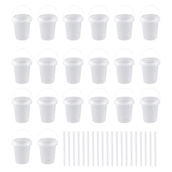 5/10/15/20 ks Jednorázové kelímky s víčky a brčky Velké 700ml Průhledné plastové kelímky na nápoje Ruční design Kelímky na nápoje