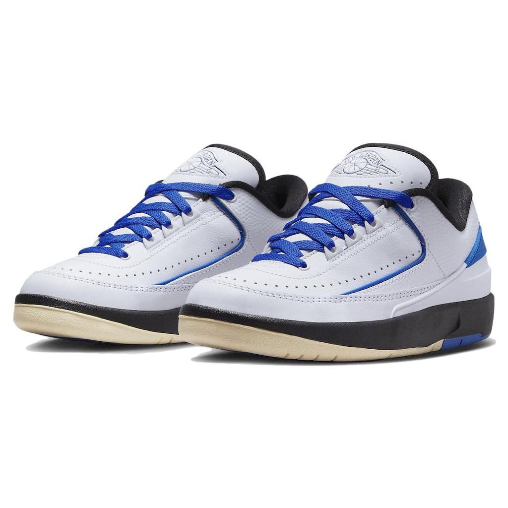 Air Jordan 2 Retro Low Varsity Royal Women Sneakers White Black Muslin DX4401-104