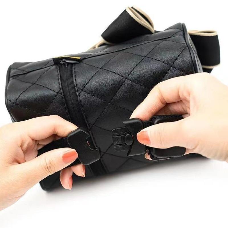 Creative Flower Leather Car Tissue Paper Towel Bag Auto Back Seat Headrest Hanging Tissue Box Boxes Buckle Women Car Accessories