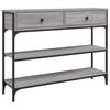 VidaXL Console Table Sonoma Grey 100x25x75 Cm Engineered Wood 834183