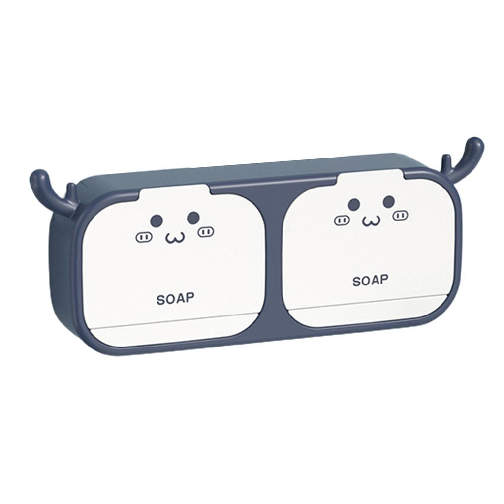 Case Soap Box Dust-proof Prevent Water Buildup With Hooks 16.5*4.5*11.6cm/ 29*4.5*11.6cm For Shower Room / Bathroom