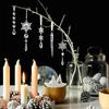 10pcs Crystal Acrylic Christmas Ornaments - Transparent Snowflake Icicle Hanging Ornaments for Christmas Tree