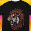 Tiger MascoT T Shirt Tribal Face Abstract Fierce King Best Vintage Washed Top For Everyday Wear Graphic Soft Versatile