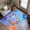 Bluey Soccer Fun Personalized Name Area Rug Design for Dining Room Balcony Dormitory Decorate room Anti-slip Rug Anime Office Decor Best for Christmas