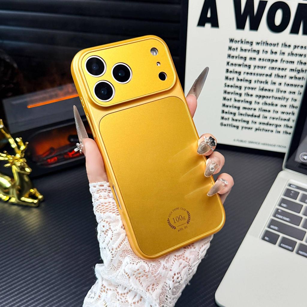 Instant Transform Large Window Gold Magnetic Case for iPhone 14/13 & Apple 17/16/15 PROMAX.