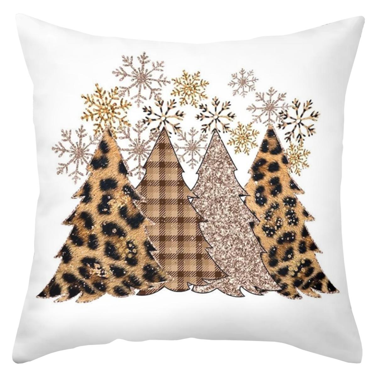 

Christmas Tree Patterned Throw Pillows for Home Polyester pillowcase, sofa decorative cushion cover, bedside throw pillow 16x16Inch