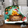 Christmas Winnie Pooh Blanket Soft Throw Blanket For Home Bedroom Bed Sofa Travel Office Solid Christmas Blanket