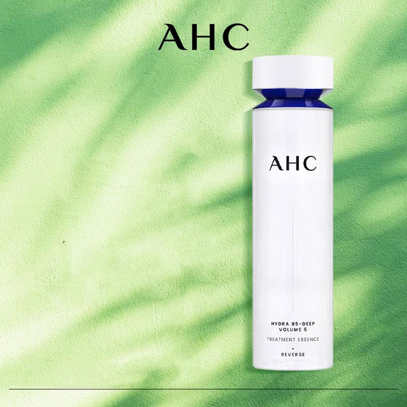AHC Reverse Hydra B5 Deep Volume 5 3pcs Skincare Set,130ml Treatment Essence+100ml Emulsion+100g Cleansing Foam Anti-Aging Hydrating Facial Kit