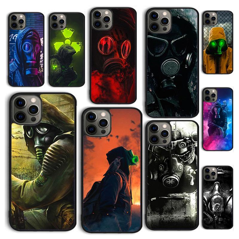 Herbstschädel Gasmaske Handyhülle Cover für iPhone 17 Air 16 16e 15 12 11 13 14 Pro Max Apple Plus Hülle