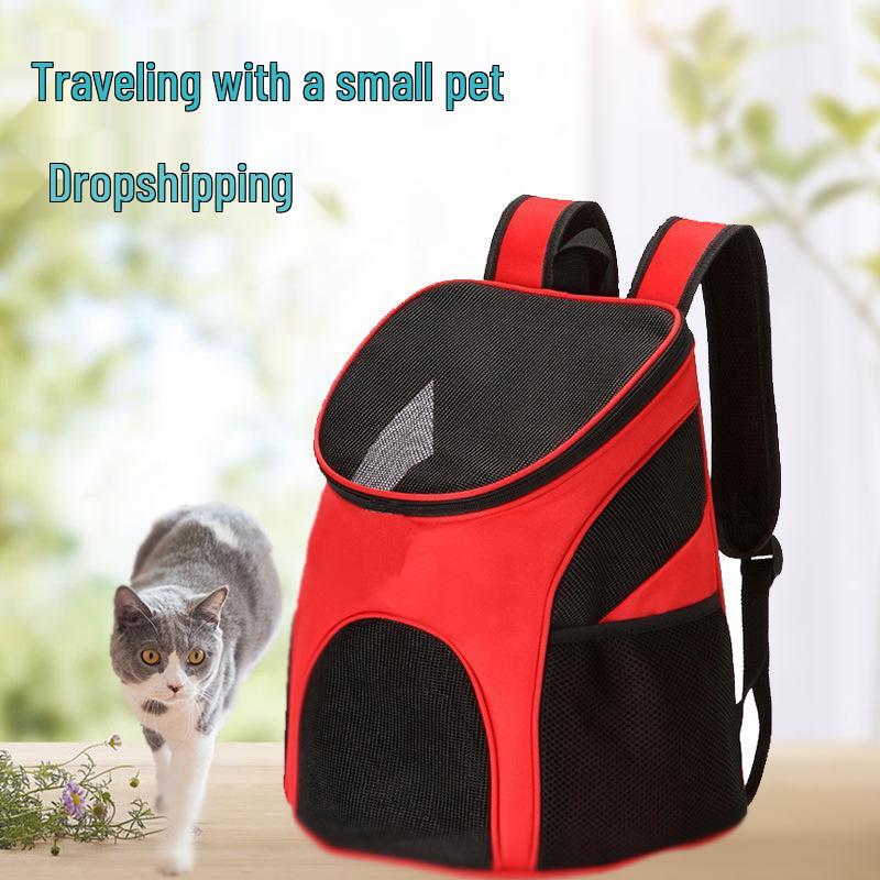 Foldable Pet Travel Backpack - Breathable Carrier for Cats and Dogs