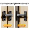 Adjustable Drop 0-7mm Adjustable Door Lock Versatile Security Latch