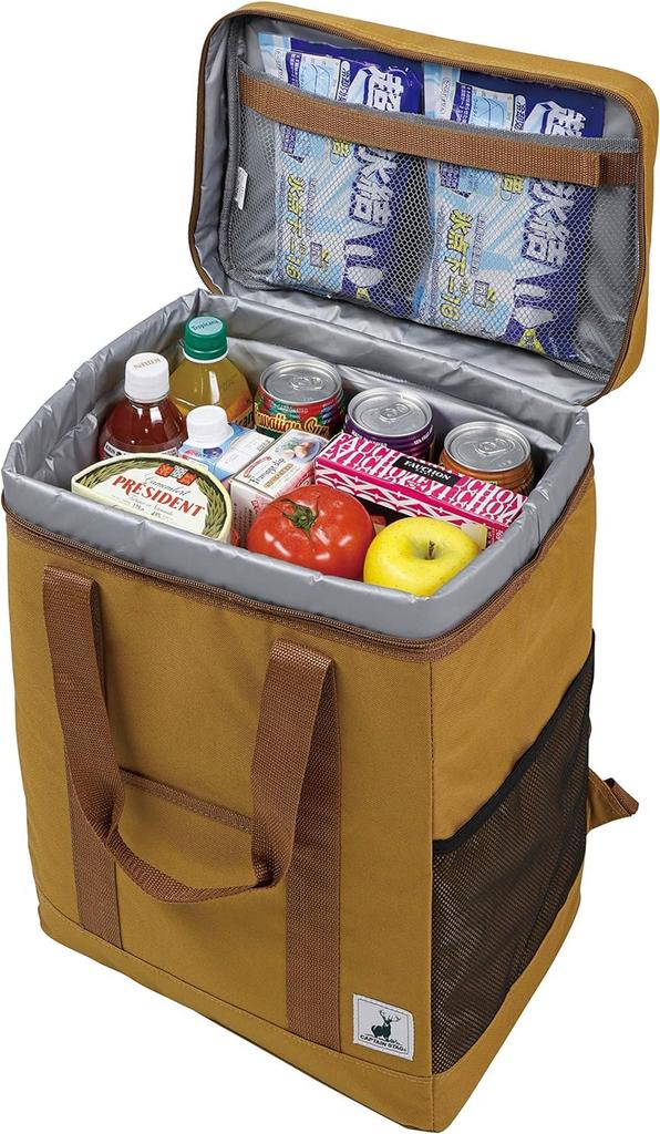 Cold Bag Cooler Bag Square Rucksack Type Cooler Bag Brown Duck Usage Width 34 x Depth 23 x Height 45cm UE-621 Size