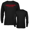 Davidson College Gray Long-sleeved T-shirt with Red Print Commemorating Campus Style