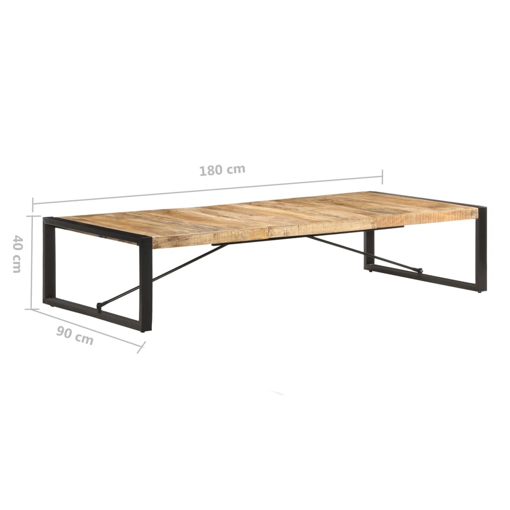 Coffee Table 180 x 90 x 40 cm Rough Mango Wood