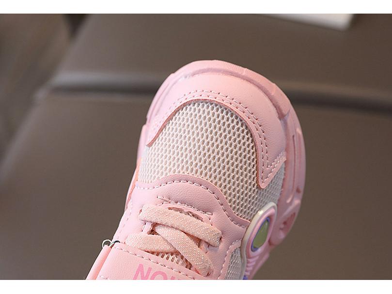 Mesh Light-Up Kids' Shoes for Spring & Autumn - Soft Sole, Casual Sports Sneakers for Boys & Girls Toddlers