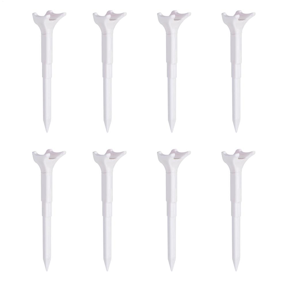 8pcs 80mm length Professional Tee System Plastic Golf Tees Maximizing Performance Off The Tee Golf Accessories For Golfers белый