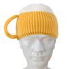 Trendy 3d Beer Cup Knitted Beanie Hat For Winter Warmth In Yellow Wine Red And Khaki