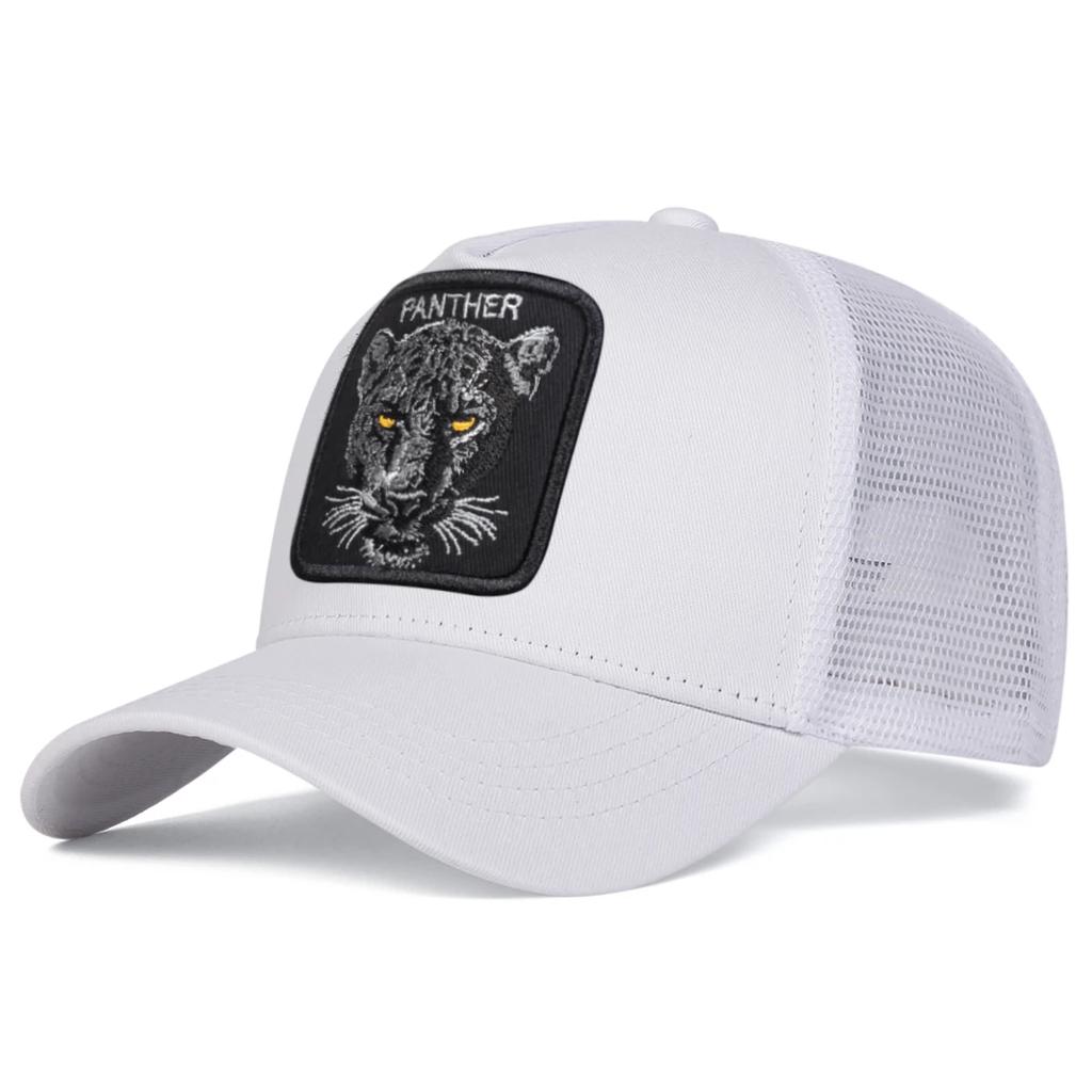 Rete Baseball Cucitura Ricamata Pantera Genere Neutro Donne Uomini Per Cappellini Primavera Estate Esterno Regolabile Cappelli Casual Cappello Parasole Sport