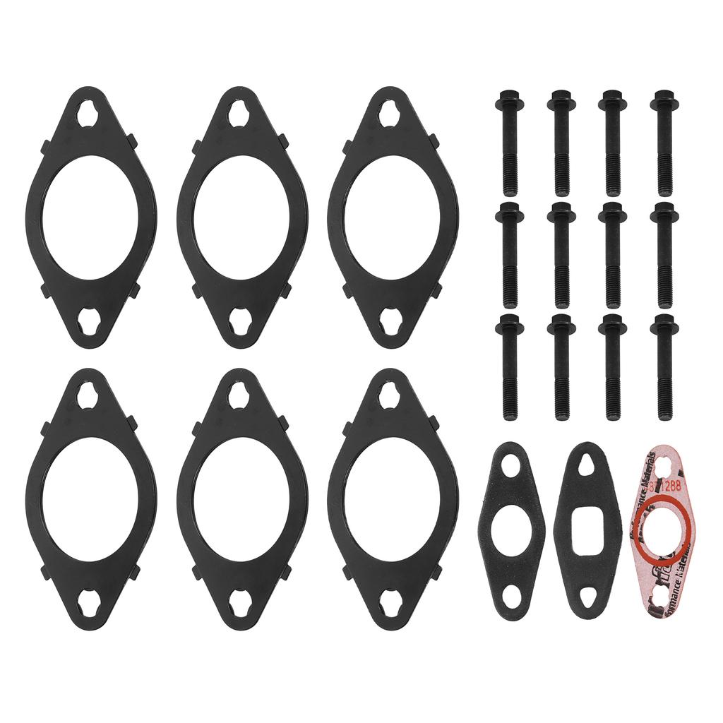Exhaust Manifold Gasket with Bolts Metal Alloy 3937479 for Cummins ISL QSL ISC QSC 8.3L 8.9L