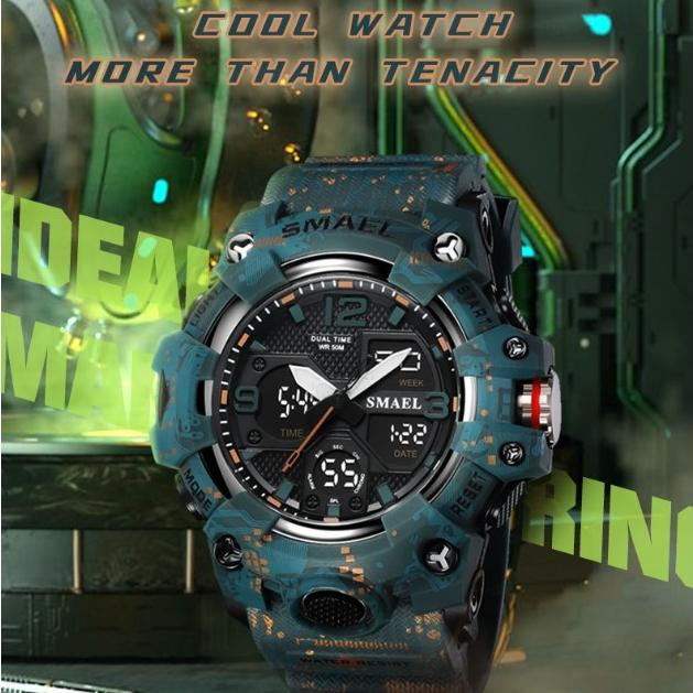 SMAEL Outdoor Multifunction Electronic Dual Display Sport Watch