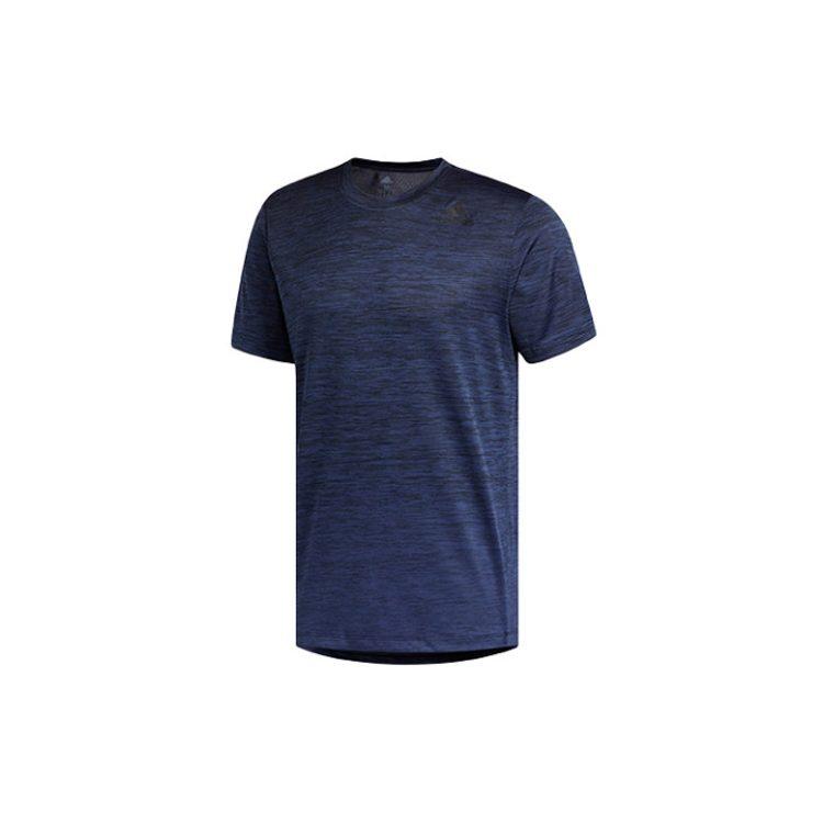 Adidas T Shirts Men's Tech Indigo Crew Neck Moderate Straight Fit FL4396
