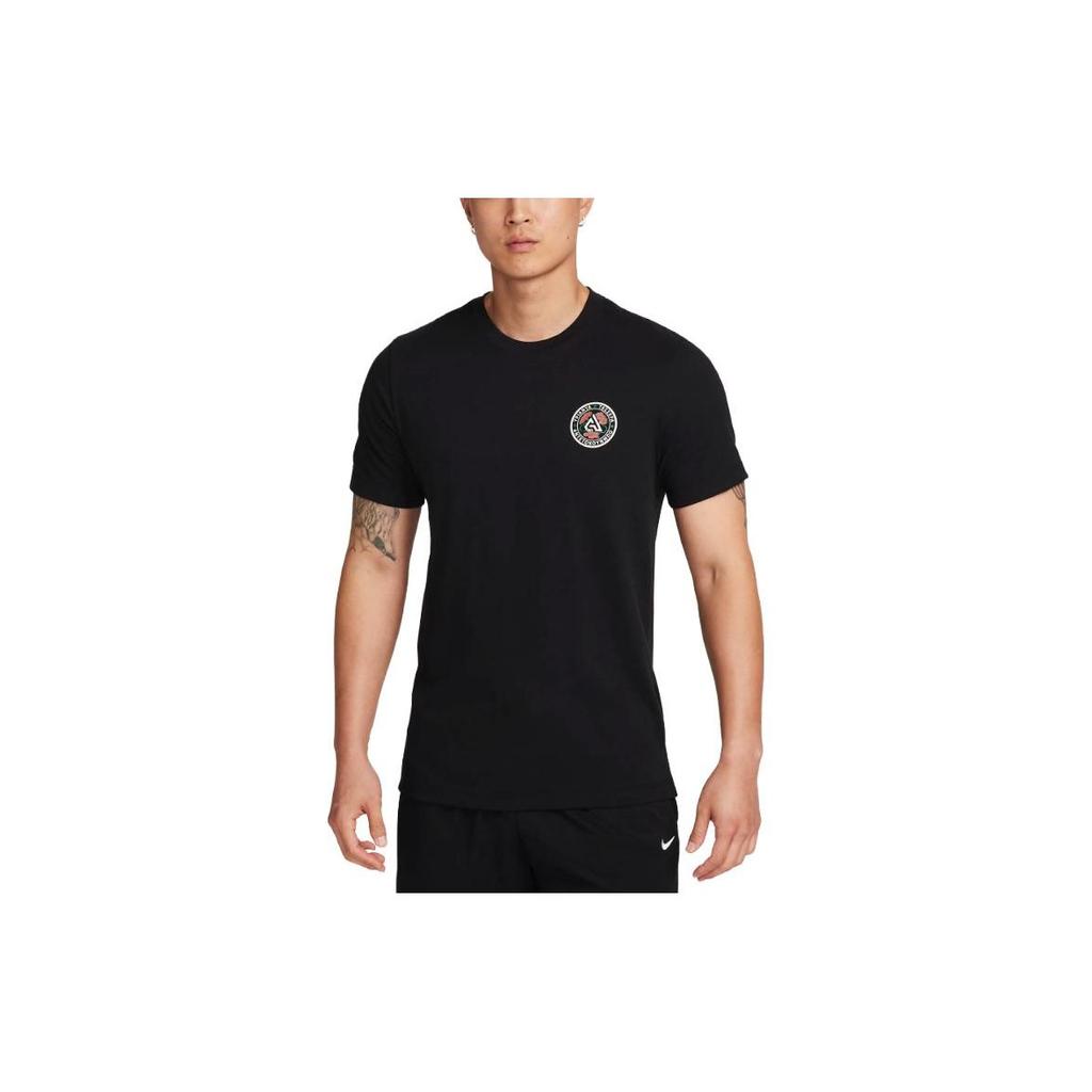 Nike T Shirts Men's Black Crew Neck Moderate Straight Fit FJ2317-010