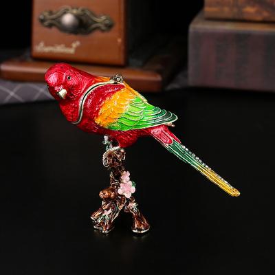 New Foreign Metal Craft Gifts, Magpie Jewelry Box, Home Small Ornament, Enamel Color Jewelry Box, Jewelry Storage