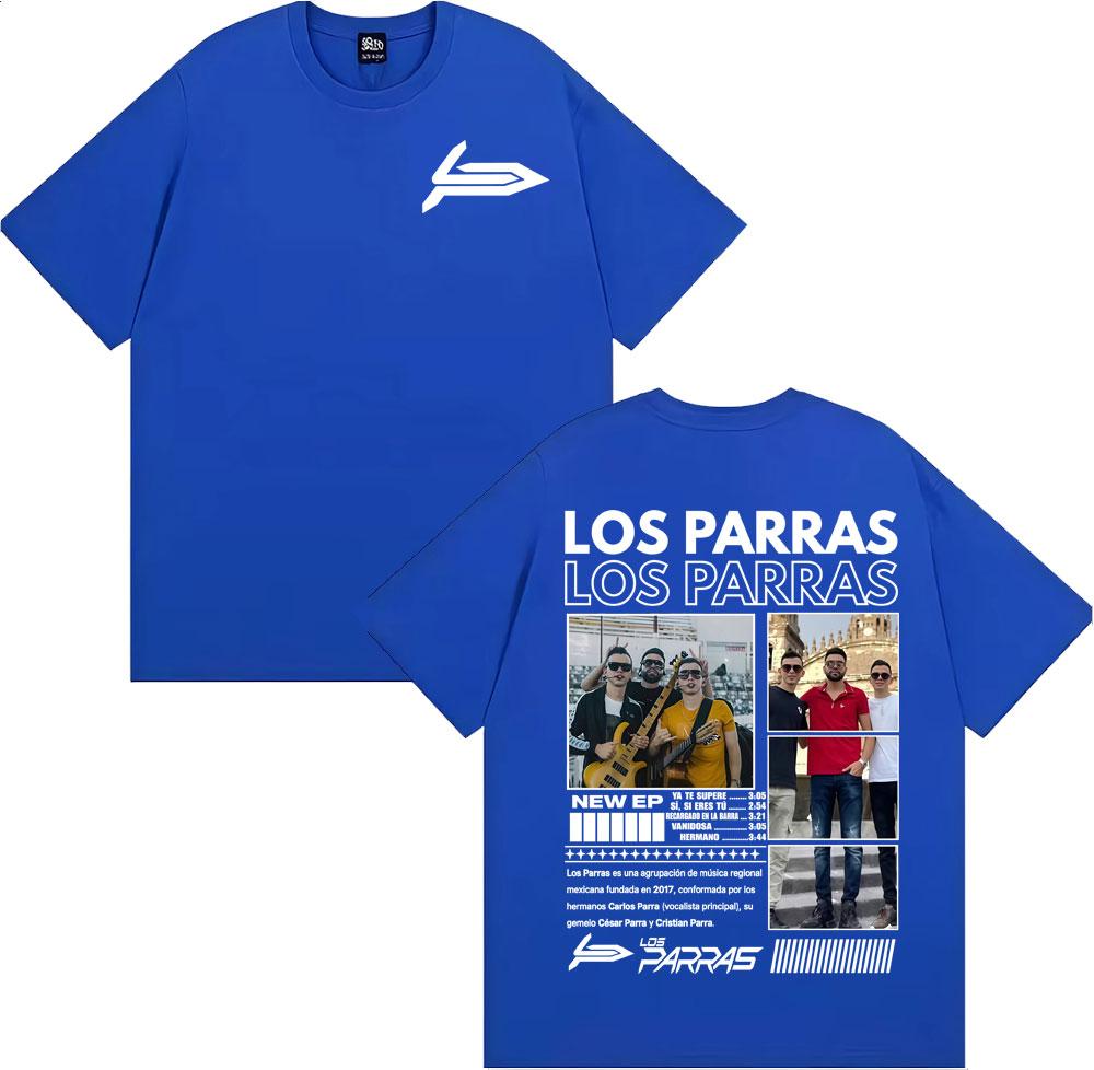 Rock Band Los Parras Tour 2025 Magliette Grafiche Unisex Moda Donna Hip Hop Streetwear T-shirt 100% Cotone T-shirt Larga Oversize