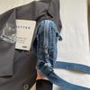 Borsello da Petto in Denim Borsa a Tracolla Multi-Tasca Borsa a Spalla Vintage