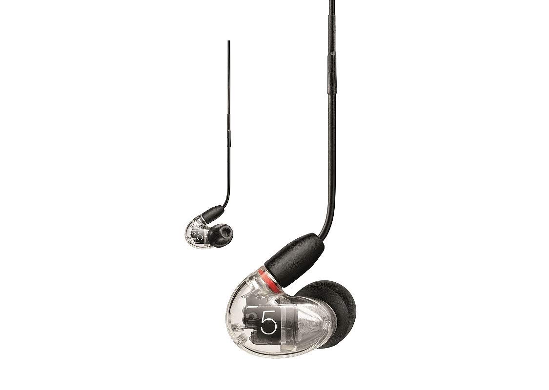 

SHURE AONIC 5 High Sound Isolation Earphones / SE53BACL+UNI-A Clear: With microphone and remote control / Canal type
