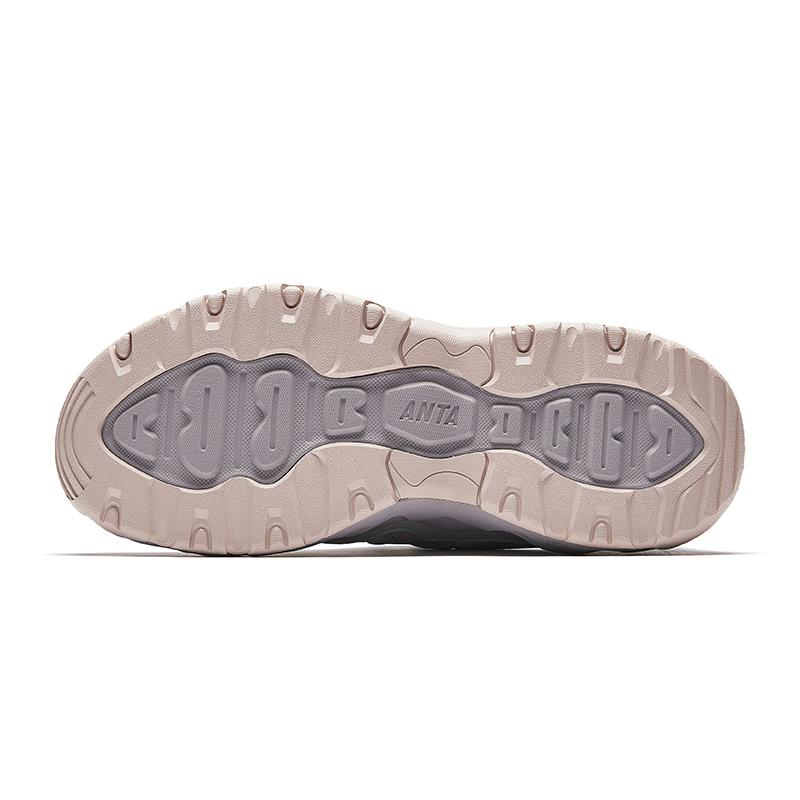 Anta Comfortable Trendy Slip-Resistant Breathable Low-Top Dad Shoes Women Sneaker Gray Pink Purple 922528822-3