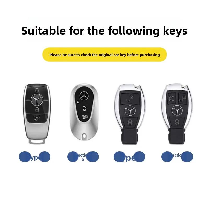 SFX1 Car Remote Key Case Cover Shell For Mercedes Benz C S Class W223 W206 Maybach S400 S450 S500 Protector Fob Bag Accessories