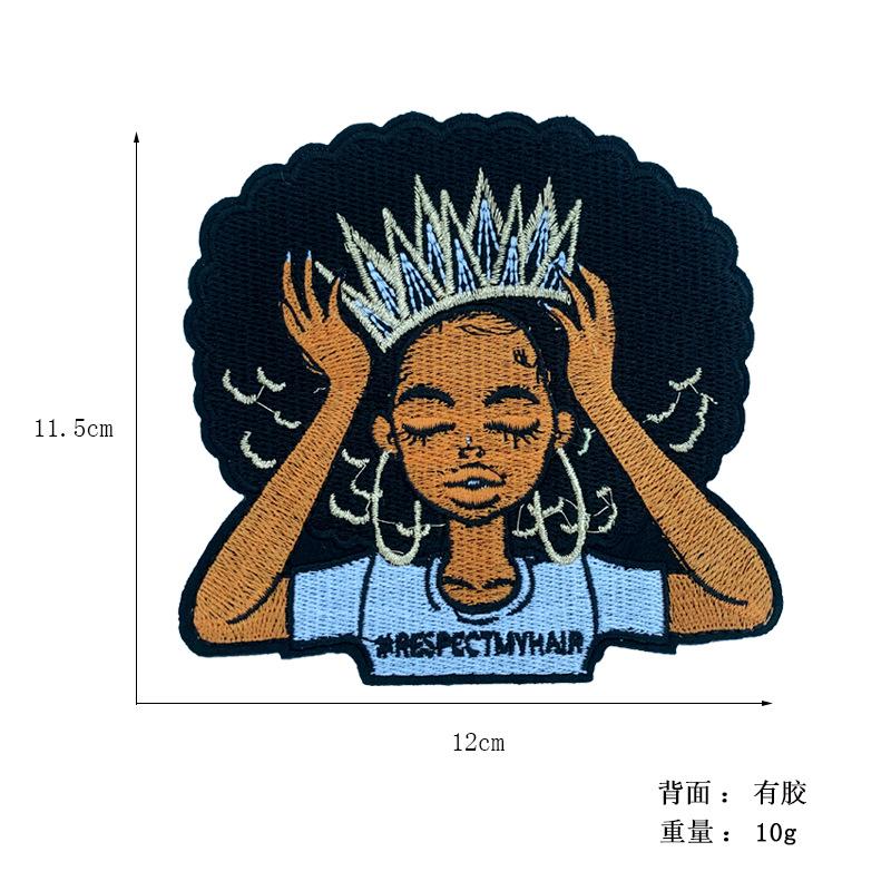 

1 шт. Модная нашивка в виде женской фигуры, Персонализированные аксессуары для одежды DIY, Вышитая термонашивка, Декоративная нашивка для одежды, Вышитая нашивка, Эмблема