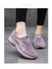 Pánské jarní vycházkové boty Flyknit s tlustou podrážkou, pohodlné, ležérní, síťované, nazouvací tenisky, celodenní, lehké, každodenní obuv