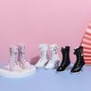 60CM Doll Shoes Princess High Heels Fashion PU Leather Boots Long Knee High Boots For 1/3 Bjd Doll Clothes Accessories