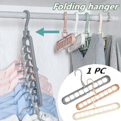 1-Piece Multi-Port Circle Clothes Hanger with Drying Rack and Multifunction Scarf Hanger