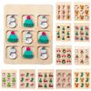 Christmas Wooden Board Game Santa Snowman Reindeer Tree Pieces 2 Player Mini Chess Board Puzzle Toy Party Classical Strategic Tabletop Game