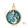 Stainless Steel Star and Moon Pendant for DIY Bracelet or Necklace - Versatile Fashion Jewelry Charm