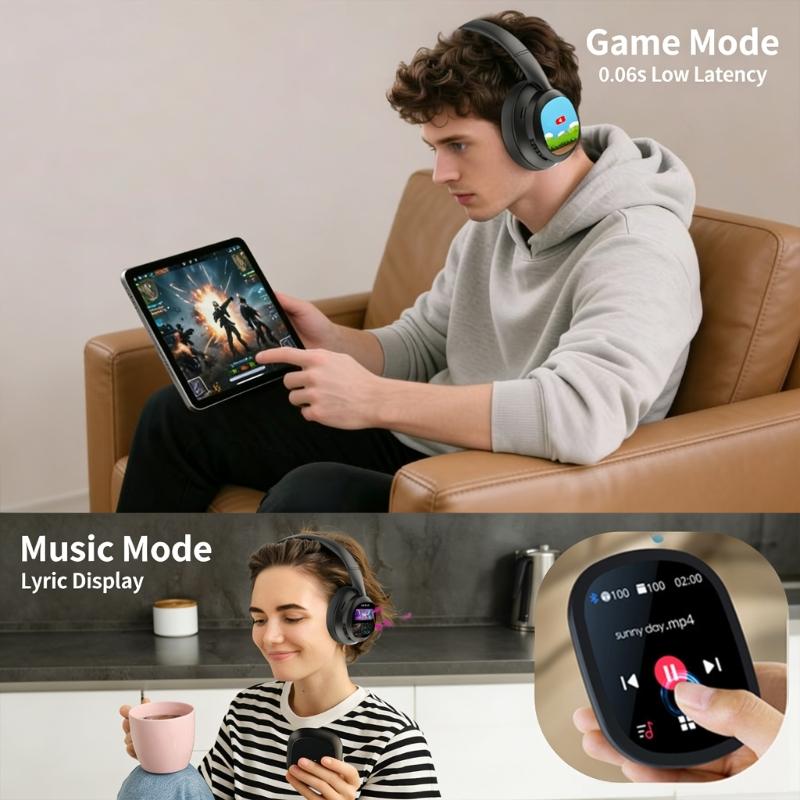 KI-Übersetzung Bluetooth-kompatible Kopfhörer Echtzeit-Anzeige für mehrsprachige Kommunikation Over-Ear-Headsets