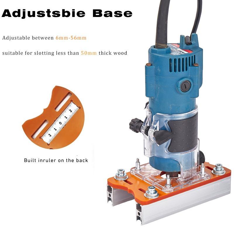 Router Slotting Bracket Accurate Slotting Wood Router Base 2 In 1 Design 0-5cm Adaptable Board Thicknesses for Chamfering