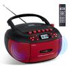 Tragbarer Bluetooth CD- und Kassettenrekorder mit Radio